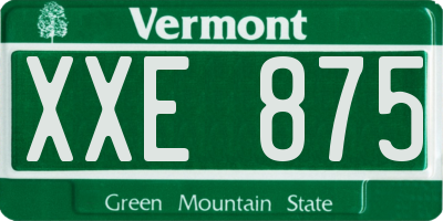 VT license plate XXE875
