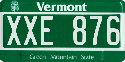 VT license plate XXE876