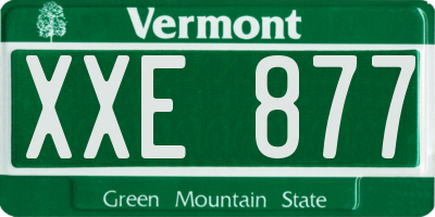 VT license plate XXE877