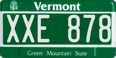 VT license plate XXE878