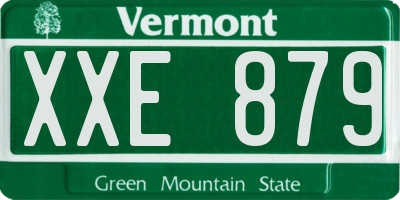 VT license plate XXE879