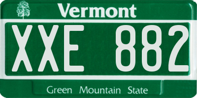 VT license plate XXE882