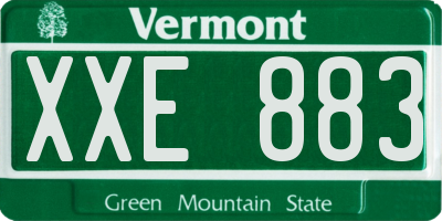 VT license plate XXE883