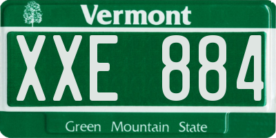 VT license plate XXE884