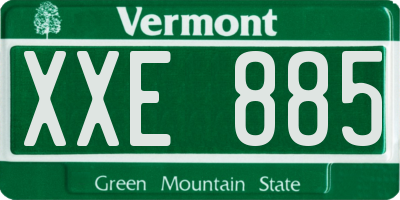 VT license plate XXE885