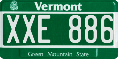 VT license plate XXE886