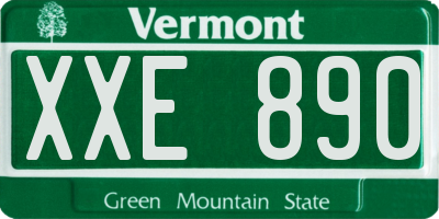 VT license plate XXE890