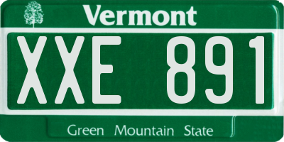 VT license plate XXE891