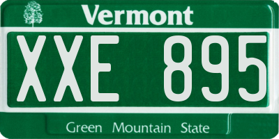 VT license plate XXE895