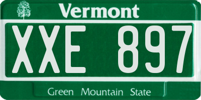 VT license plate XXE897