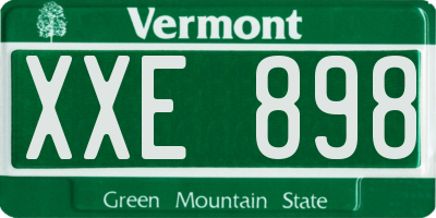 VT license plate XXE898