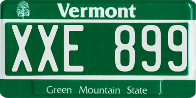 VT license plate XXE899