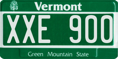 VT license plate XXE900