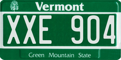 VT license plate XXE904