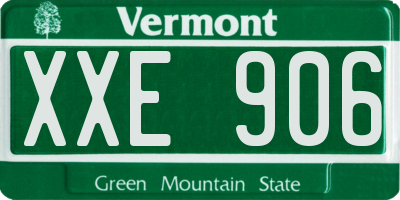 VT license plate XXE906