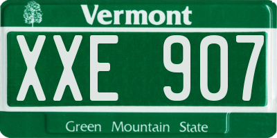 VT license plate XXE907
