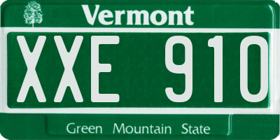 VT license plate XXE910