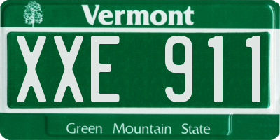 VT license plate XXE911