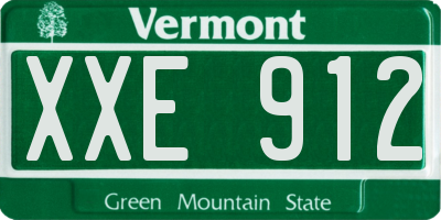 VT license plate XXE912