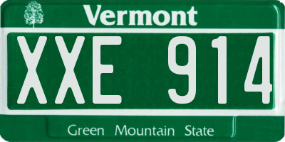 VT license plate XXE914
