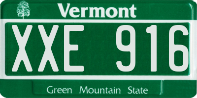 VT license plate XXE916