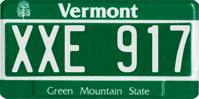 VT license plate XXE917