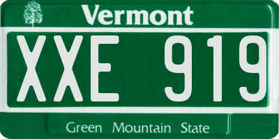 VT license plate XXE919