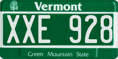 VT license plate XXE928