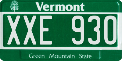 VT license plate XXE930