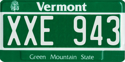 VT license plate XXE943