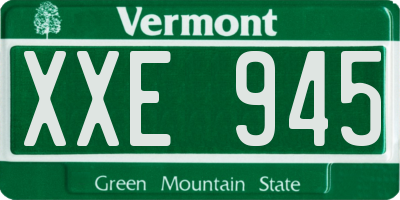 VT license plate XXE945
