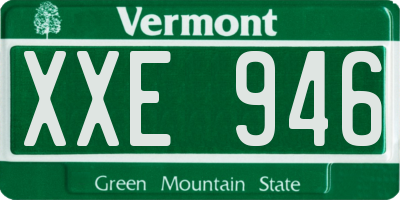 VT license plate XXE946