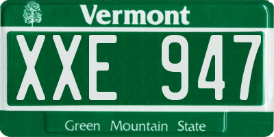 VT license plate XXE947