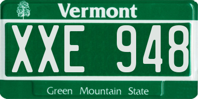 VT license plate XXE948
