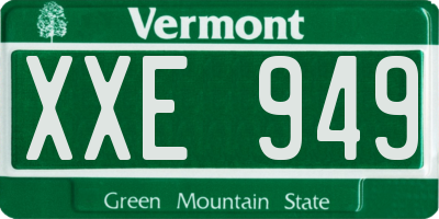 VT license plate XXE949