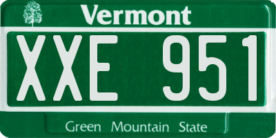 VT license plate XXE951