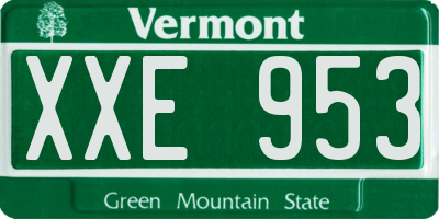 VT license plate XXE953