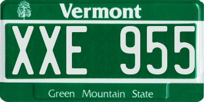VT license plate XXE955