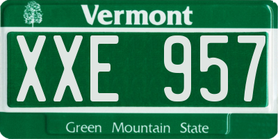 VT license plate XXE957