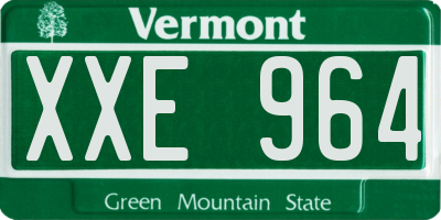 VT license plate XXE964