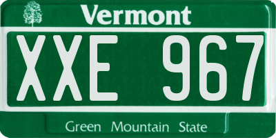 VT license plate XXE967