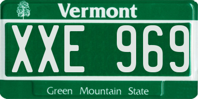 VT license plate XXE969