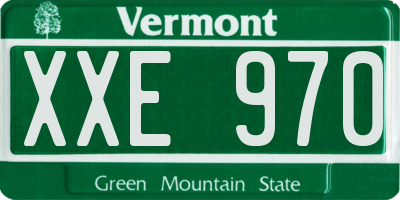 VT license plate XXE970