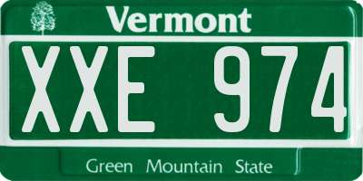 VT license plate XXE974