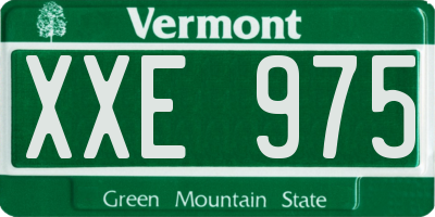 VT license plate XXE975
