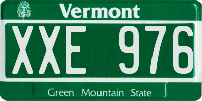 VT license plate XXE976
