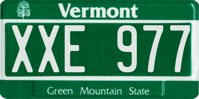 VT license plate XXE977