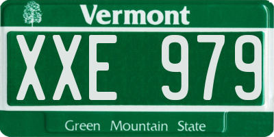 VT license plate XXE979