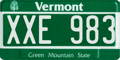 VT license plate XXE983