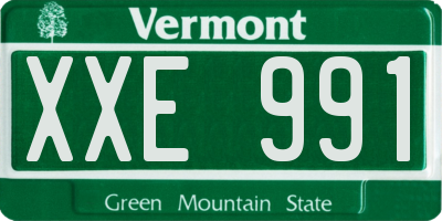 VT license plate XXE991